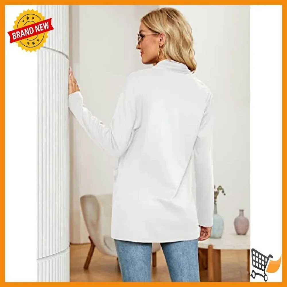 Long Sleeve Open Front Cardigan with Pockets Lightweight Loose Fit